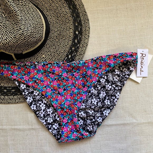 RAISINS Women's Swimwear Bottom Small Lowrider Reversible Pink NEW - Picture 2 of 11